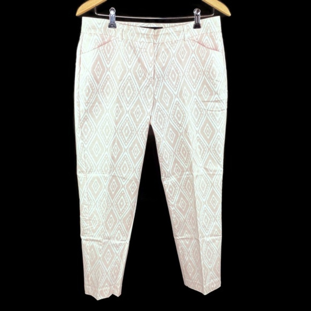 Sharagano Light Pink & White Capri Pants sz8